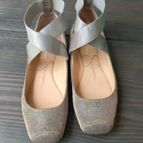 Gold and silver baller flats size 6.5 - Picture 5 of 6